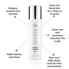 SEVEN Cubica mousse air-dry frizz control for smoother texture