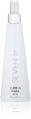 SEVEN Cubica Tousle bottle application demonstrates quick-dry texture for flexible styling.