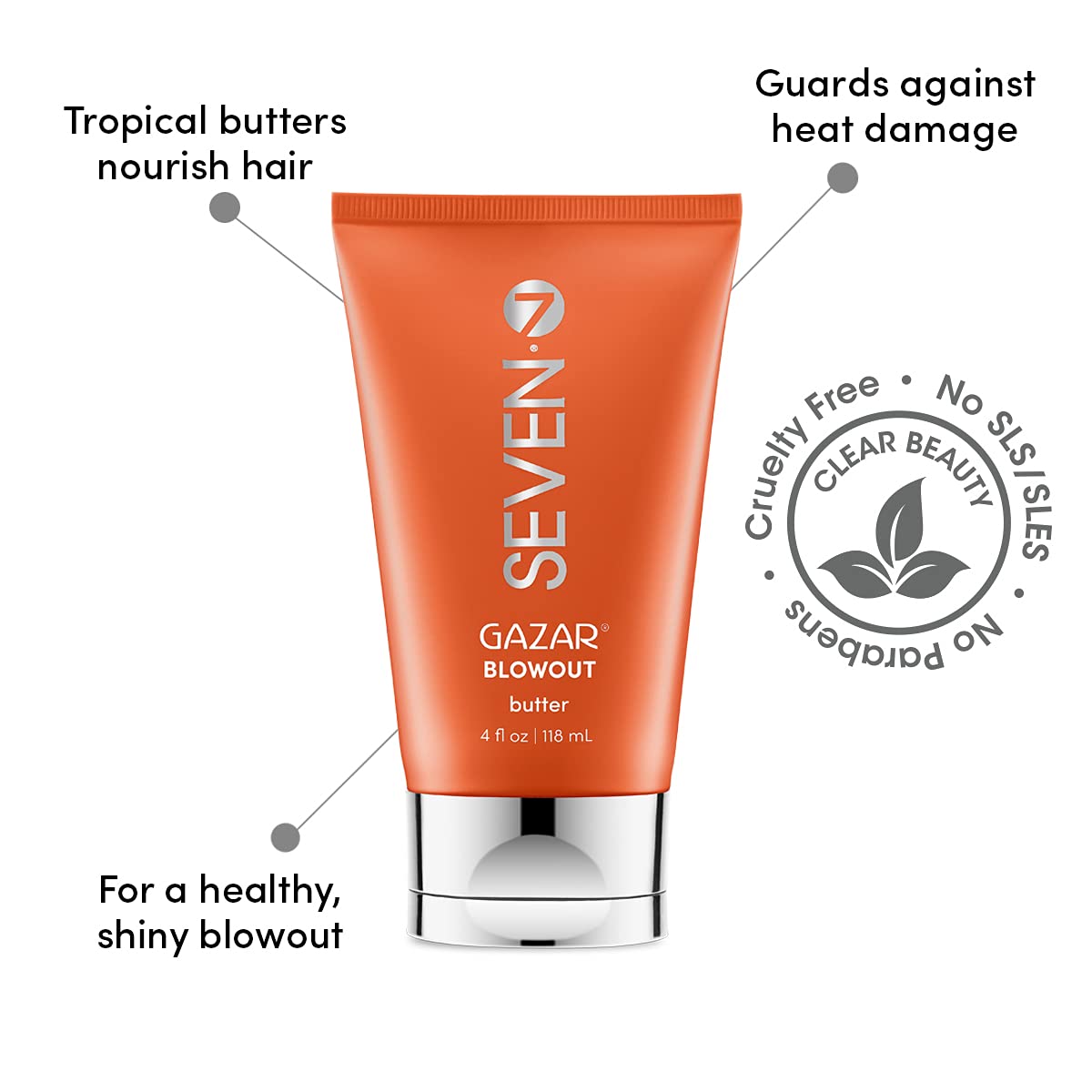 SEVEN Gazar bottle dispense highlights easy application for quick styling.