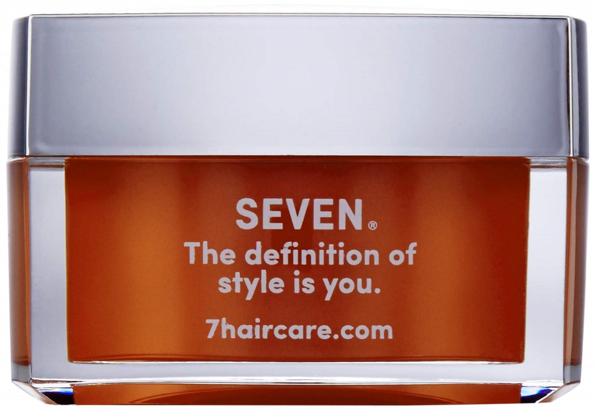 SEVEN GAZAR Polish bottle and hair showing a glossy, sleek shine.