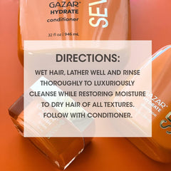 SEVEN Hydrate Shampoo droplets on hair suggest immediate moisture
