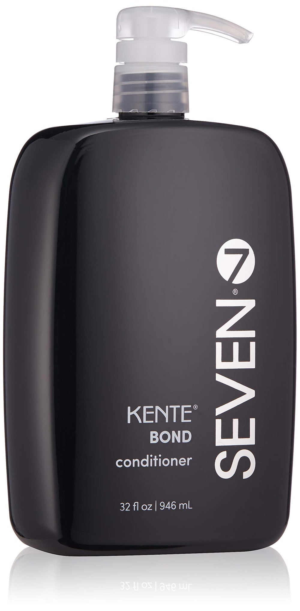 SEVEN KENTE BOND conditioner bottle demonstrating sulfate-free formula for frizz control.