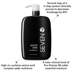 SEVEN KENTE BOND conditioner cream texture emphasizing moisture for dry hair.