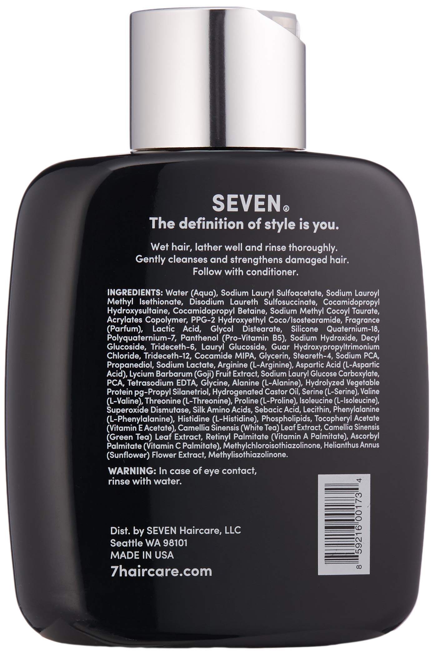 SEVEN Kente Bond Shampoo pump dispenser for easy, gentle cleansing