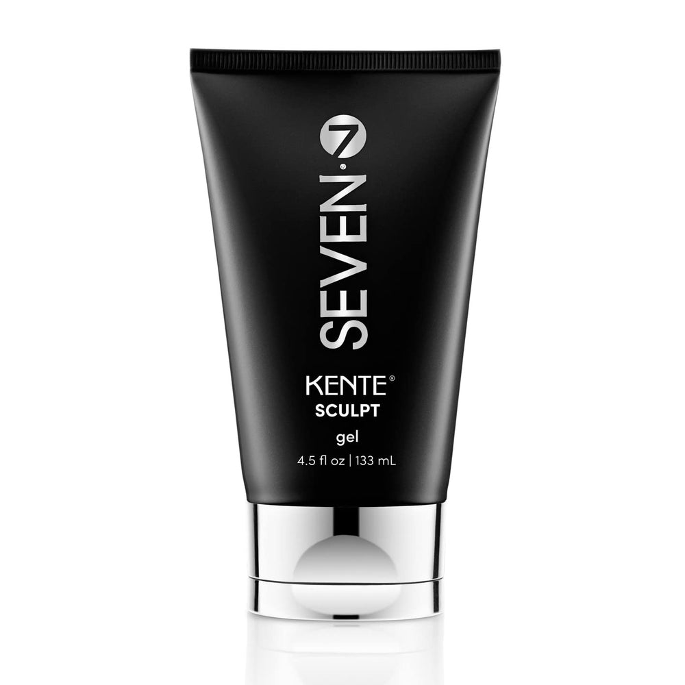 SEVEN KENTE SCULPT hair gel bottle showing strong hold and hydration
