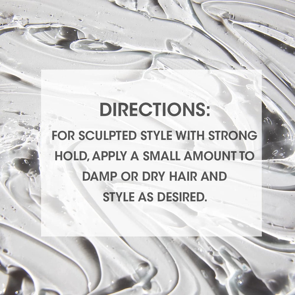 Hair styled with SEVEN KENTE SCULPT for sleek wet-look finish
