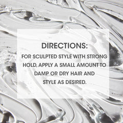 Hair styled with SEVEN KENTE SCULPT for sleek wet-look finish