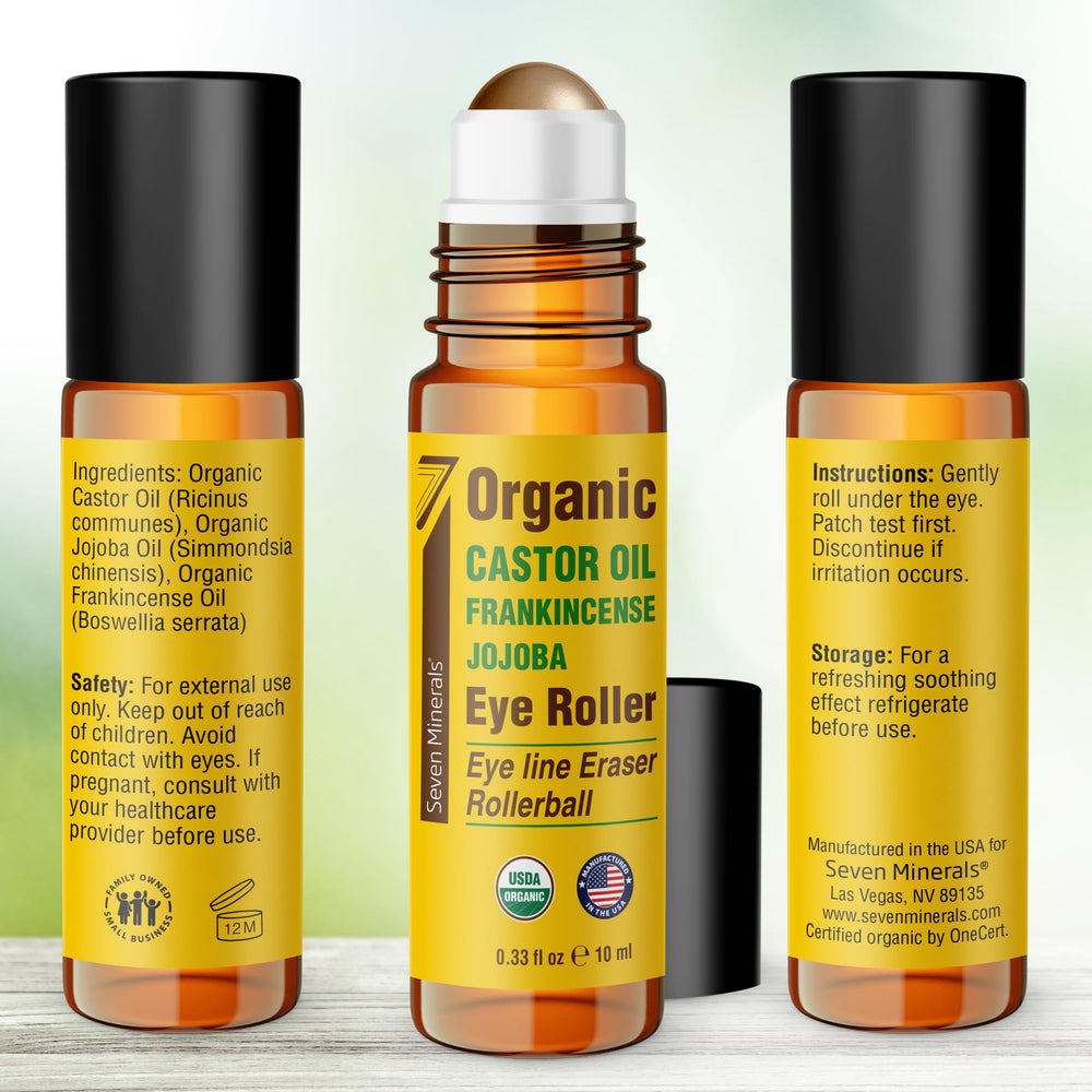Seven Minerals 10ml eye roller bottle ready for daily routine.