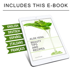 Seven Minerals Aloe Gel label closeup highlights vegan, Texas-grown origins.