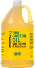 Seven Minerals Castor Oil 128oz bottle for versatile hair and skin care
