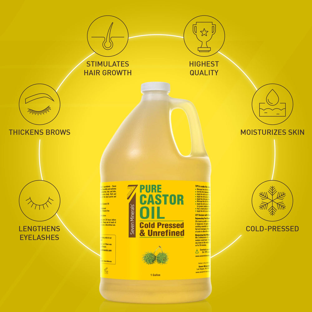 Hexane-free castor oil gallon packaging for eco-conscious home care