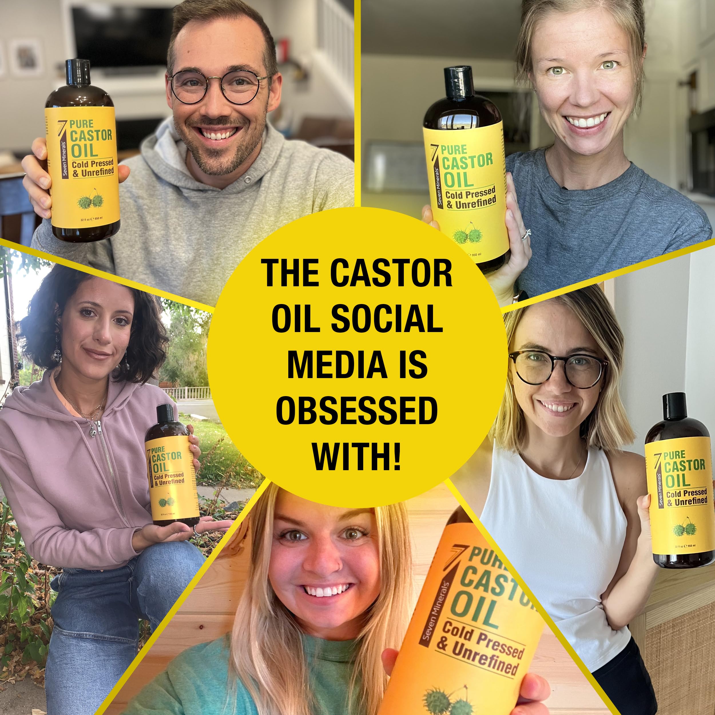 Seven Minerals castor oil for lashes and brows care with nourishing feel.