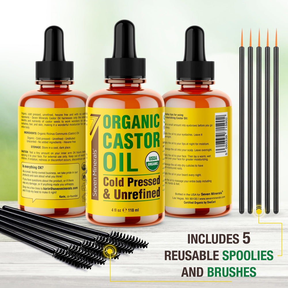Seven Minerals kit includes spoolies and dropper for precise application.