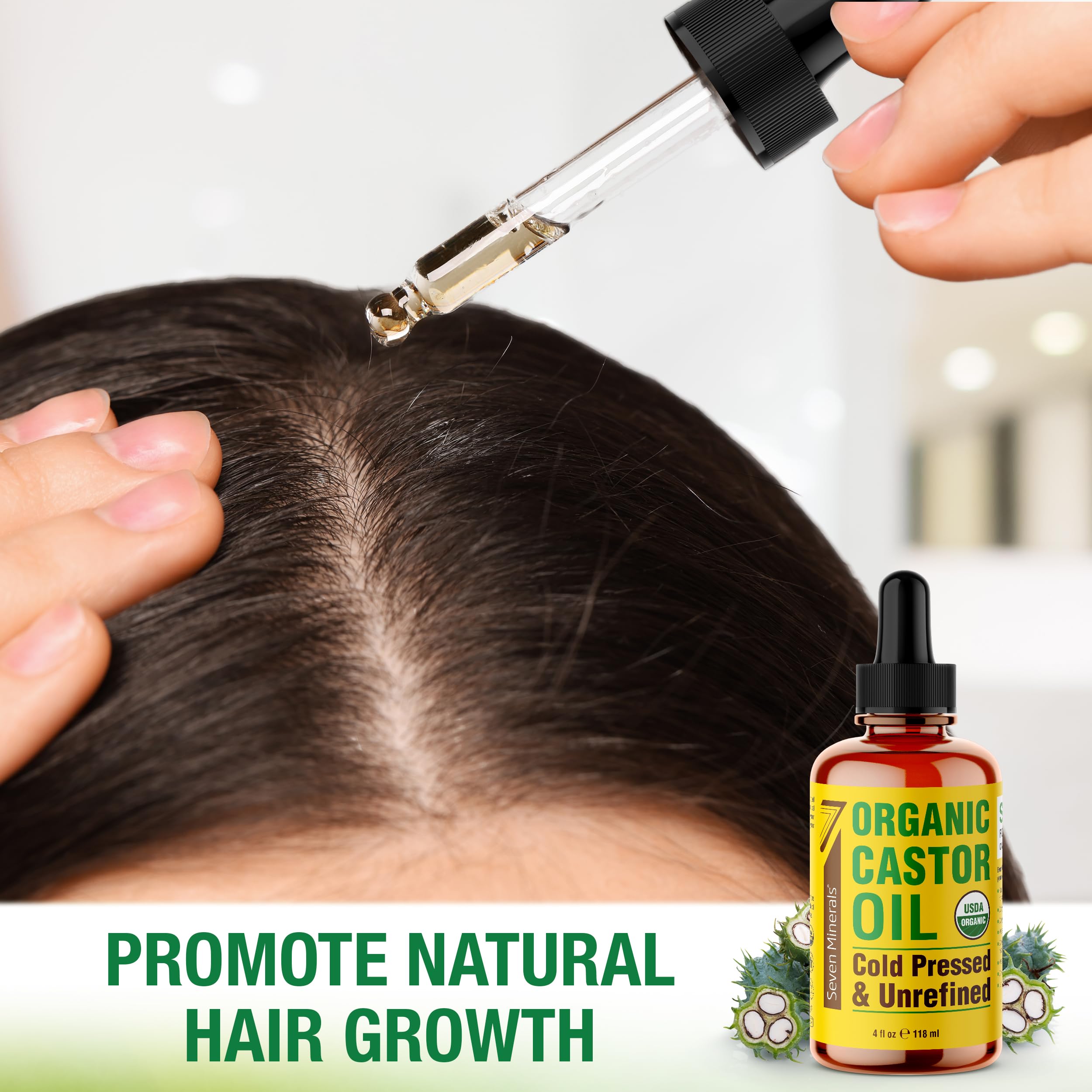 Seven Minerals 4oz bottle with dropper for easy nightly use.