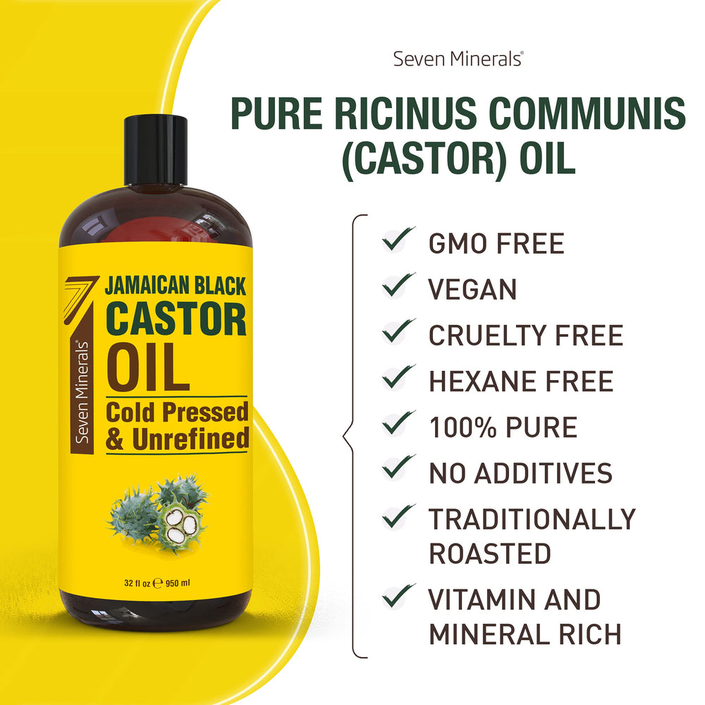 Seven Minerals castor oil for dry skin hydration and soothing massage