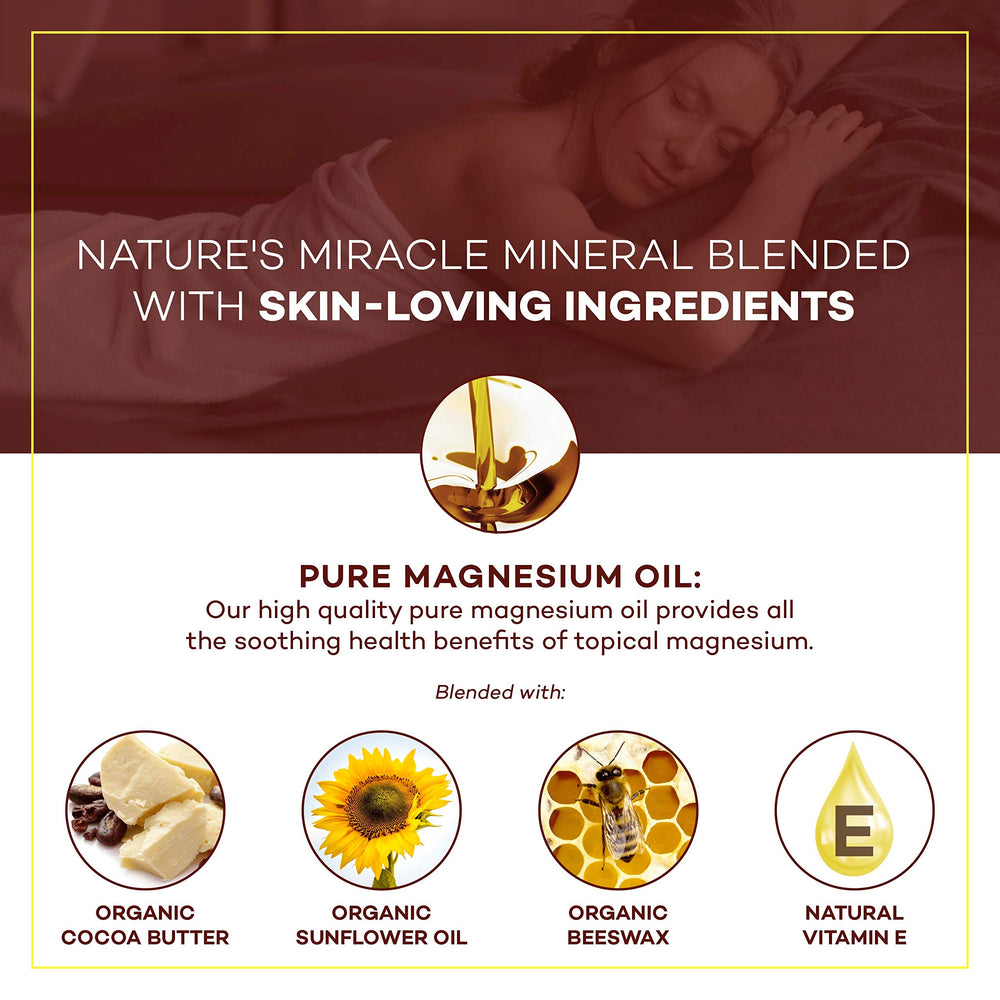 Seven Minerals magnesium cream applied to forearm illustrating relief-friendly use after activity.