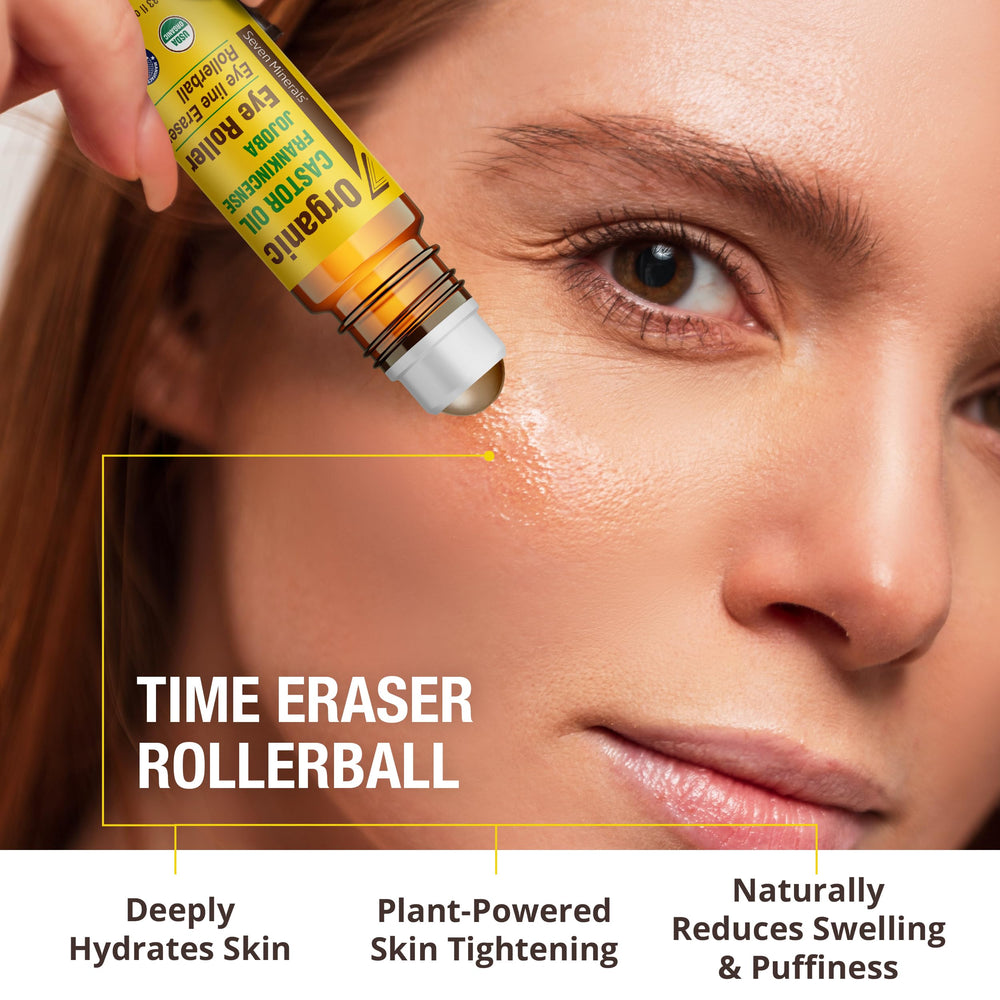 Seven Minerals on-the-go skincare touch-up with compact bottle.