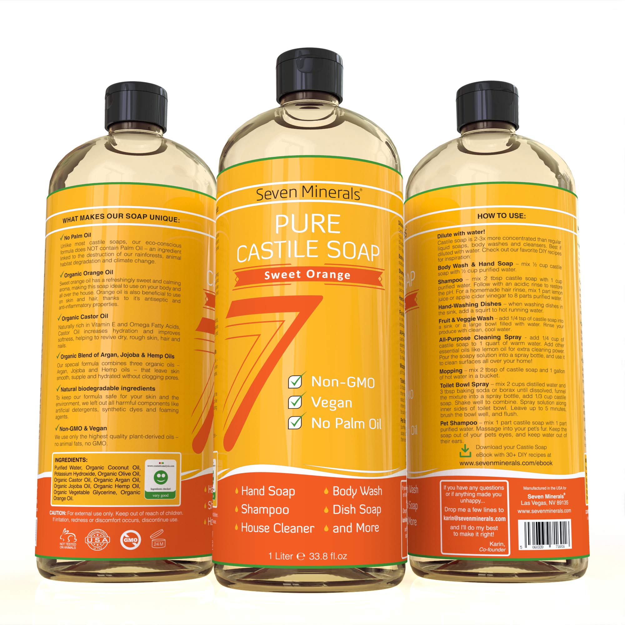 Rich foaming lather from Seven Minerals Soap for body and hands.