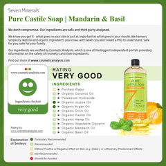 Silky foamy lather from Seven Minerals Castile Soap for bath and body