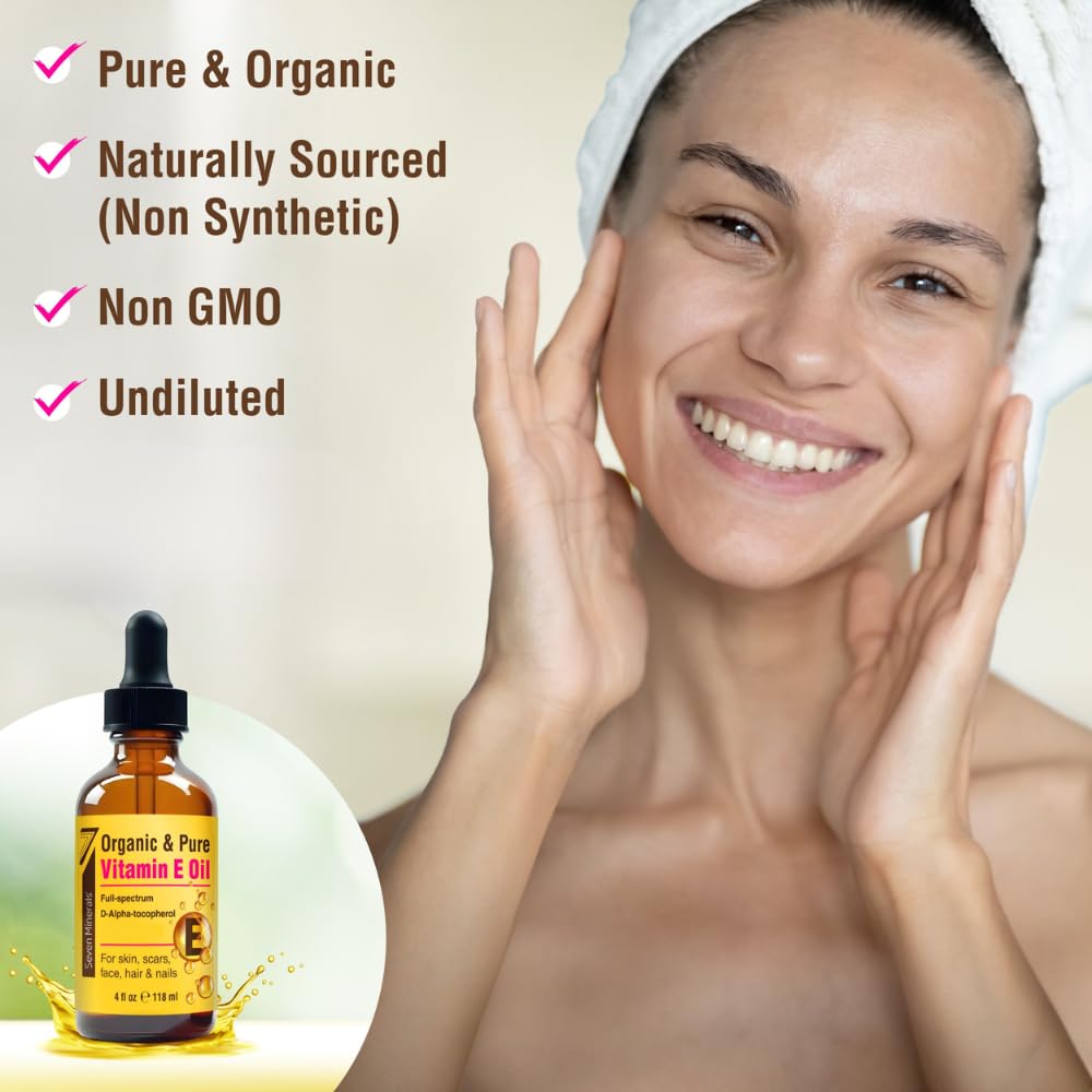 Seven Minerals Vitamin E Oil on scar area supporting smoother appearance.