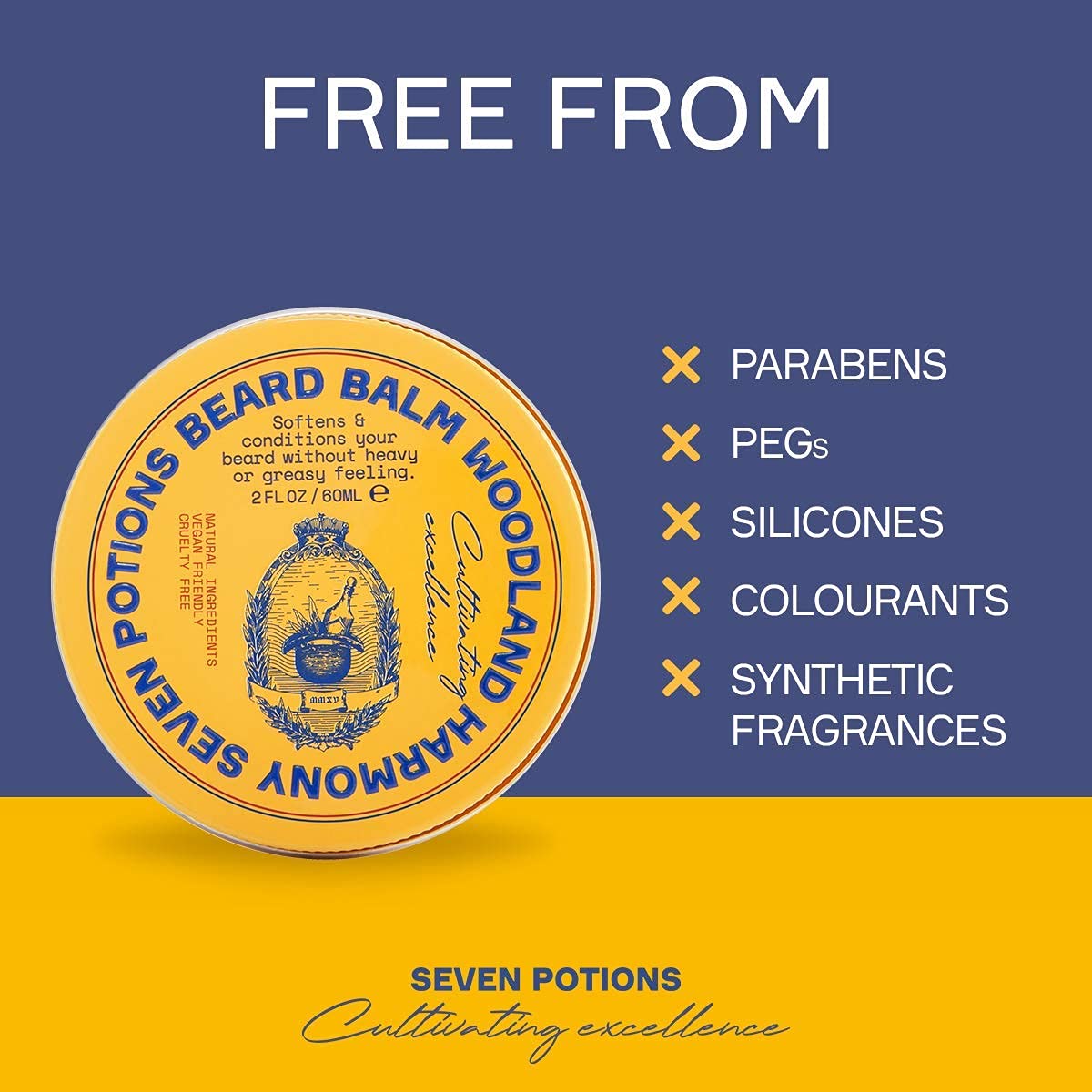 Seven Potions application hands demonstrates warming and even distribution for grooming.