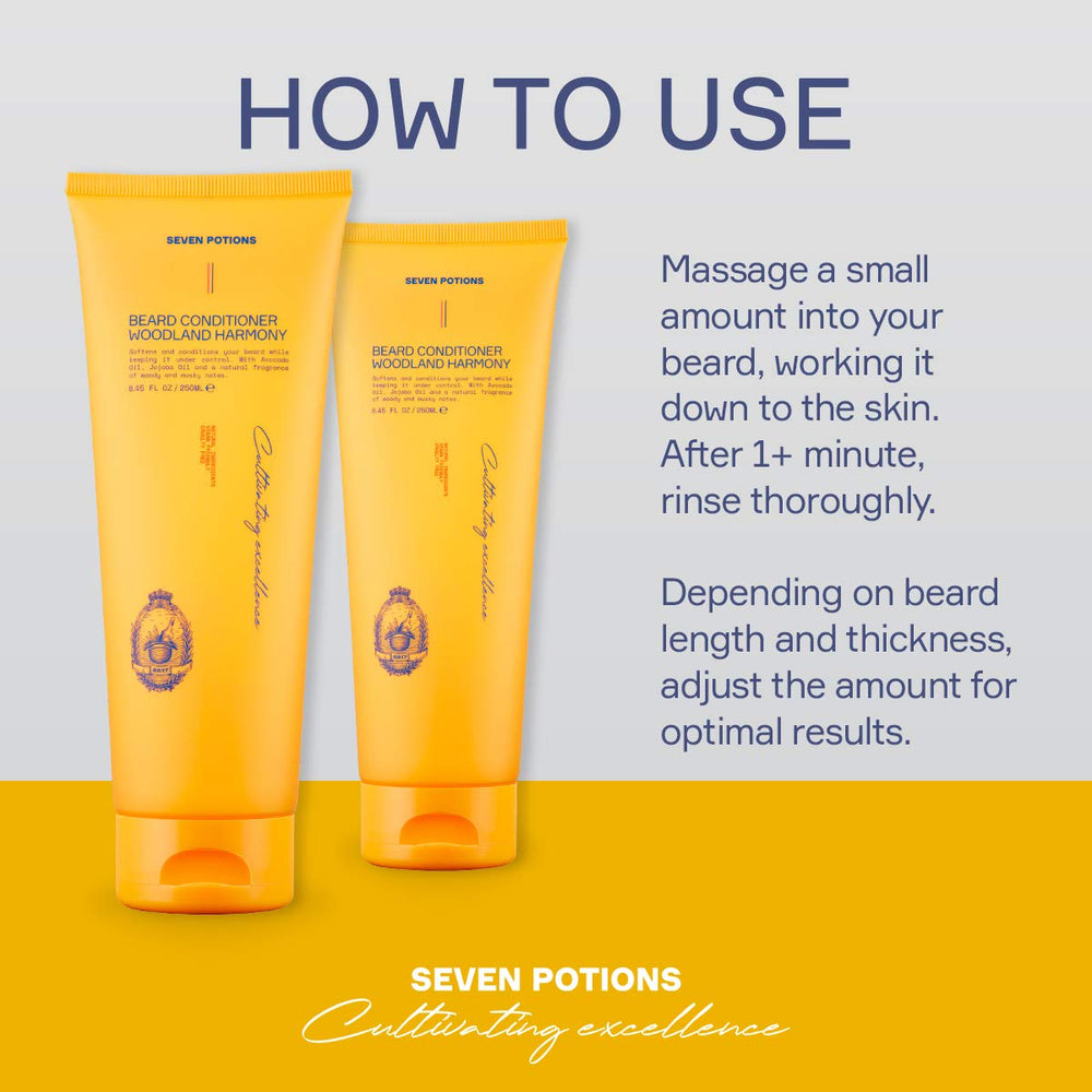 Vitamin E and antioxidants in SEVEN POTIONS beard conditioner