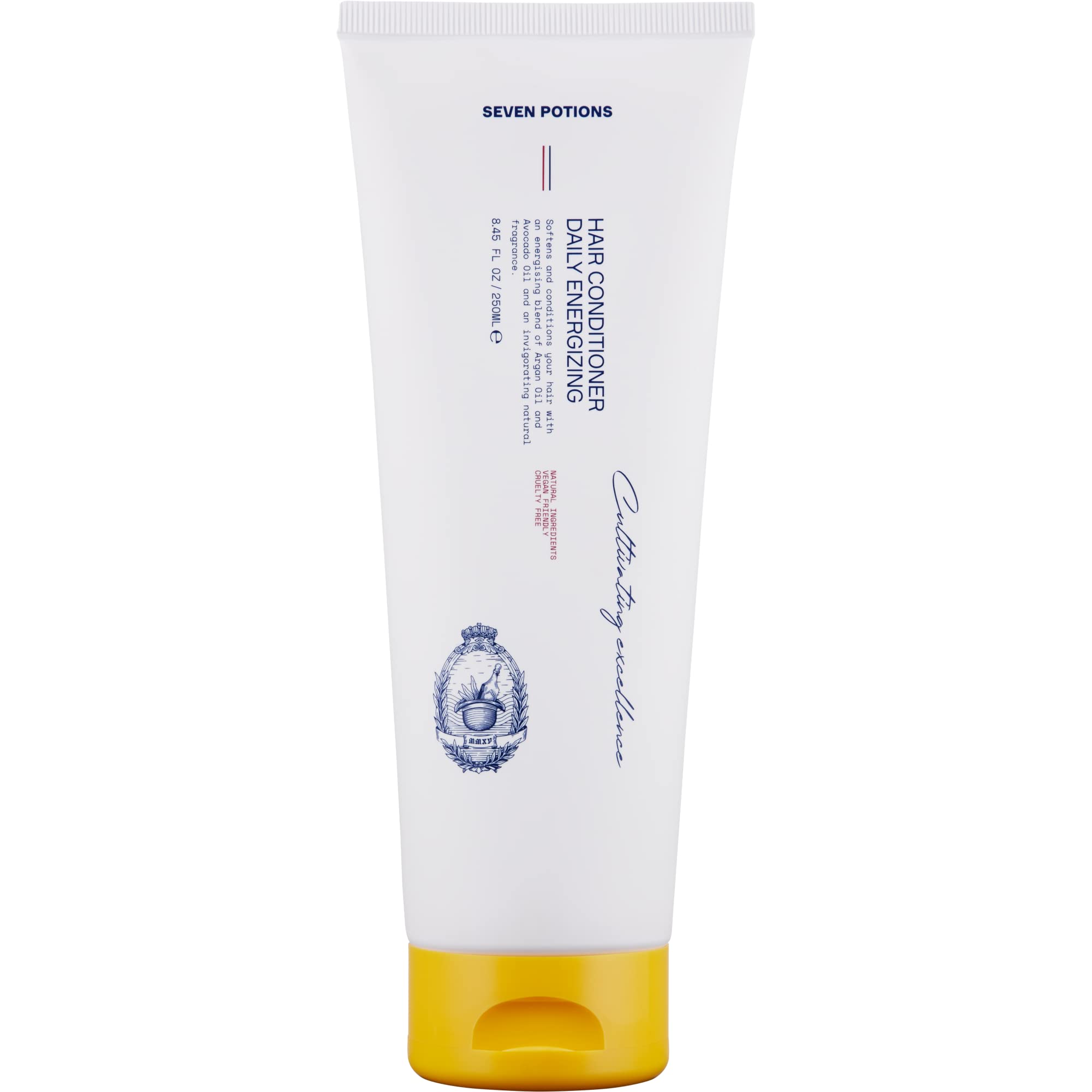 Seven Potions hair conditioner bottle for daily hydration.