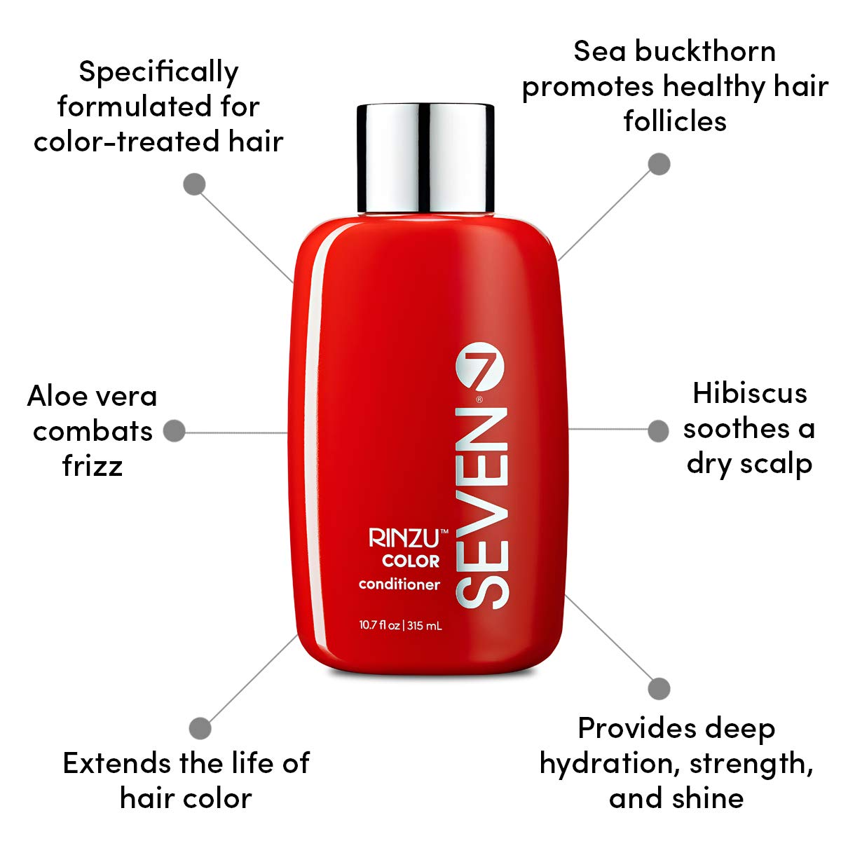 SEVEN Rinzu COLOR Conditioner texture on hand demonstrating rich moisturizing blend