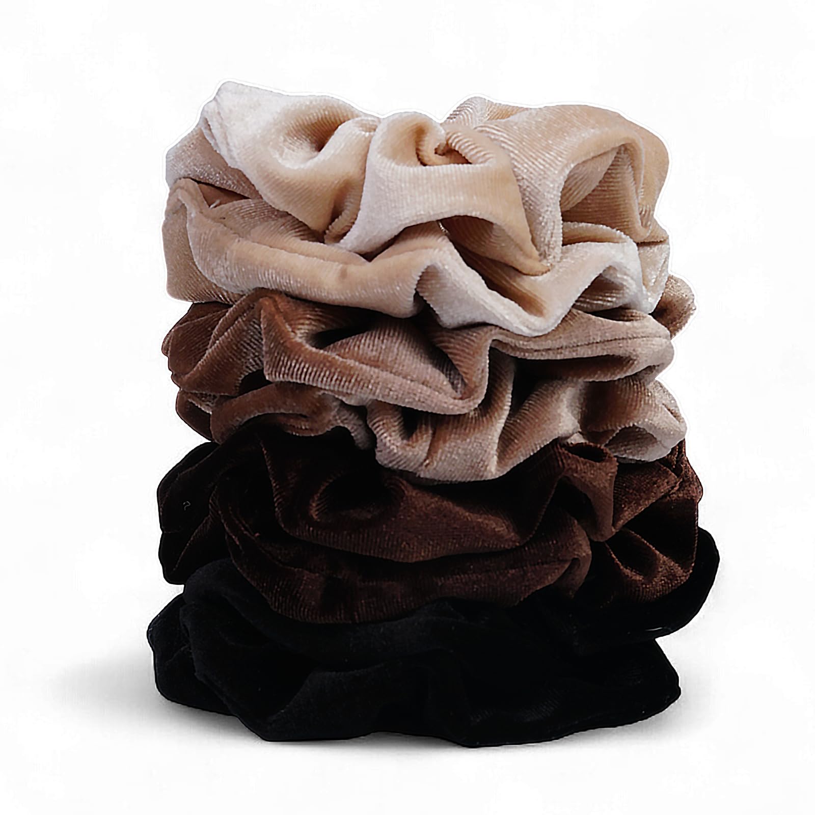 Seven Style velvet scrunchies packaged ready for gifting and self-care treats.