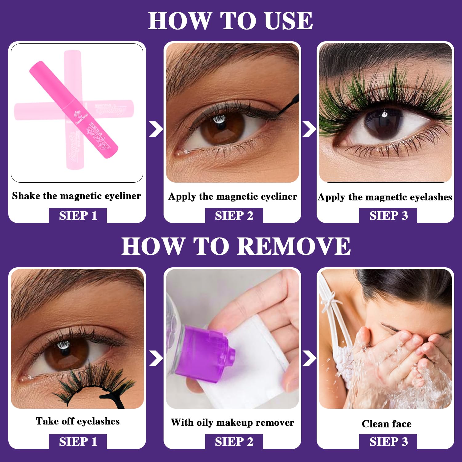 7C SEVENCROWN magnetic system enables quick, secure lash application and removal.