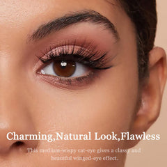 7C SEVENCROWN eyelash applicator tool enables precise placement.