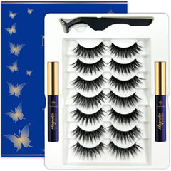 7C SEVENCROWN magnetic eyelashes cat-eye close-up for secure, all-day wear.