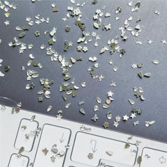 Sevgob silver heart shapes rhinestones for cute nail designs