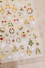 Sevgob elk wreath nail art decal for festive holiday style