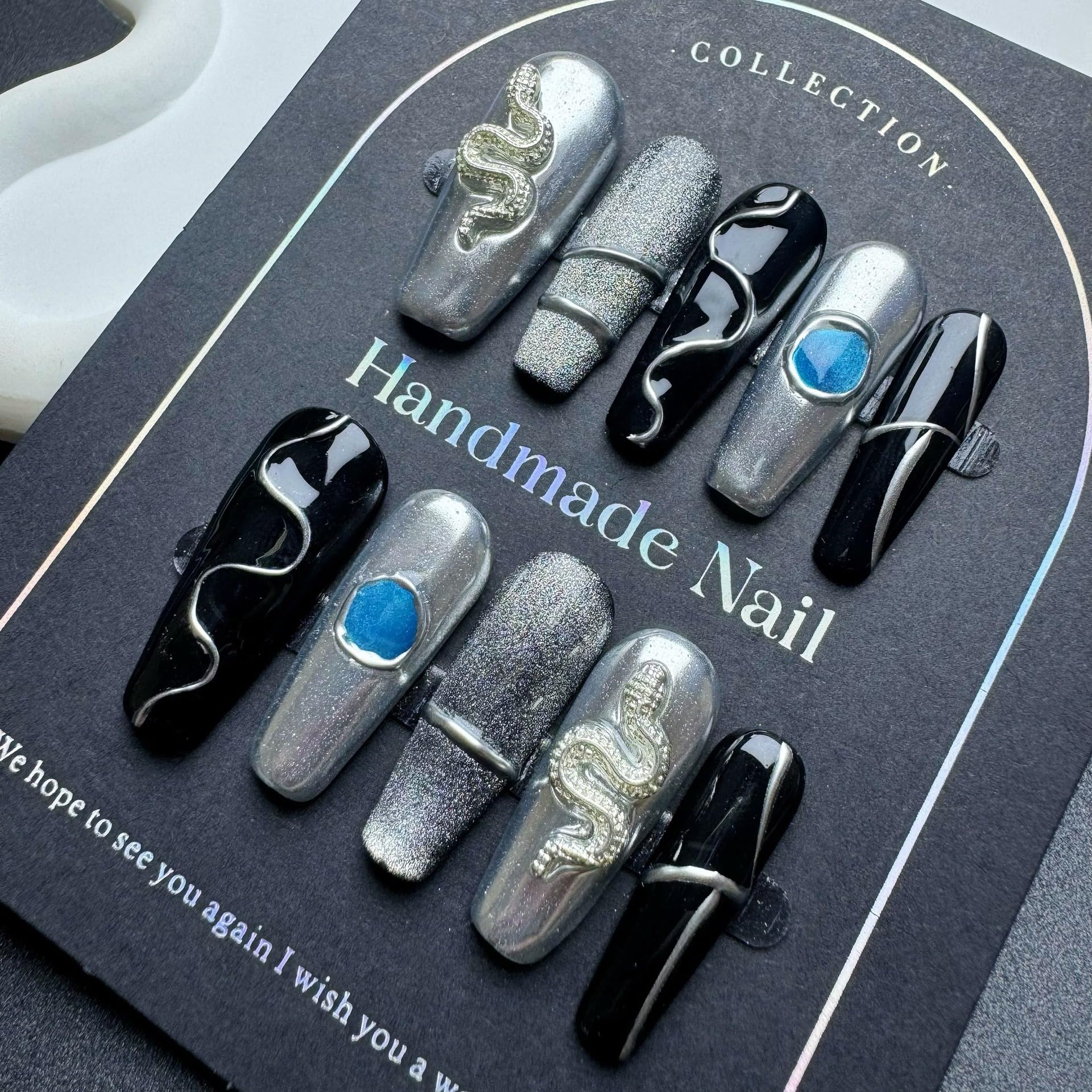 Sevgob medium coffin press-on nails for comfortable, natural-looking manicures.