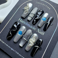Sevgob medium coffin press-on nails for comfortable, natural-looking manicures.