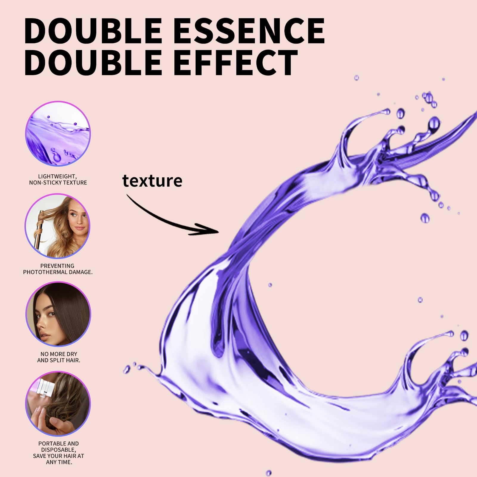 Frizz control and deep hydration tame flyaways and frizz.