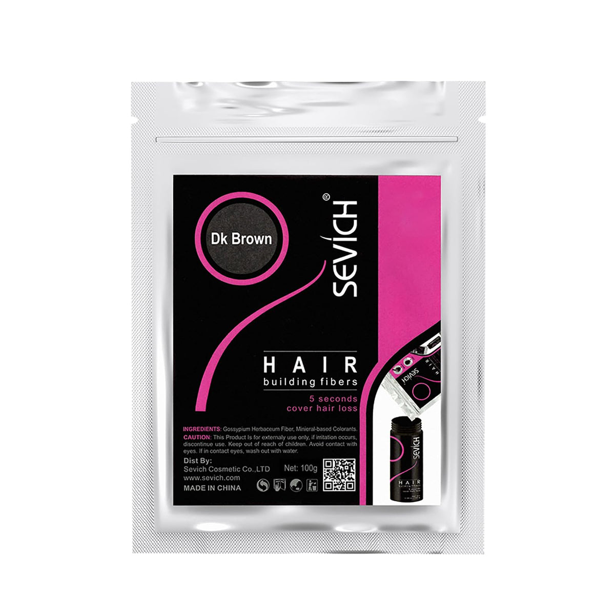 SEVICH Hair Fibers refill bottle pour shows easy reuse and quick coverage