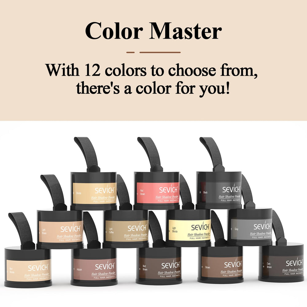 SEVICH Hairline Powder comes in a compact package for on-the-go touch-ups.