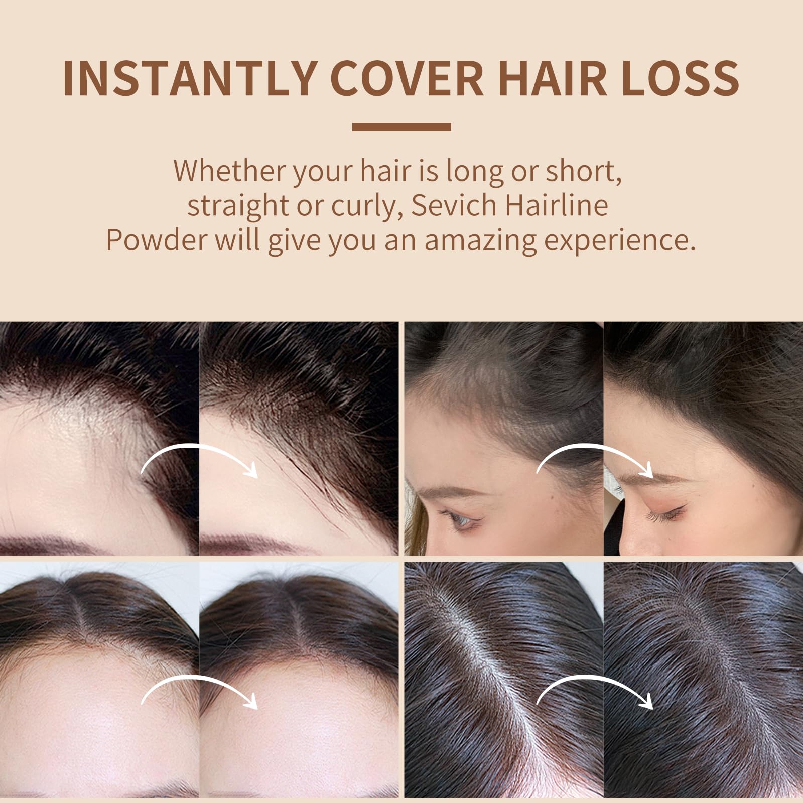 SEVICH Hairline Powder offers windproof coverage outdoors.