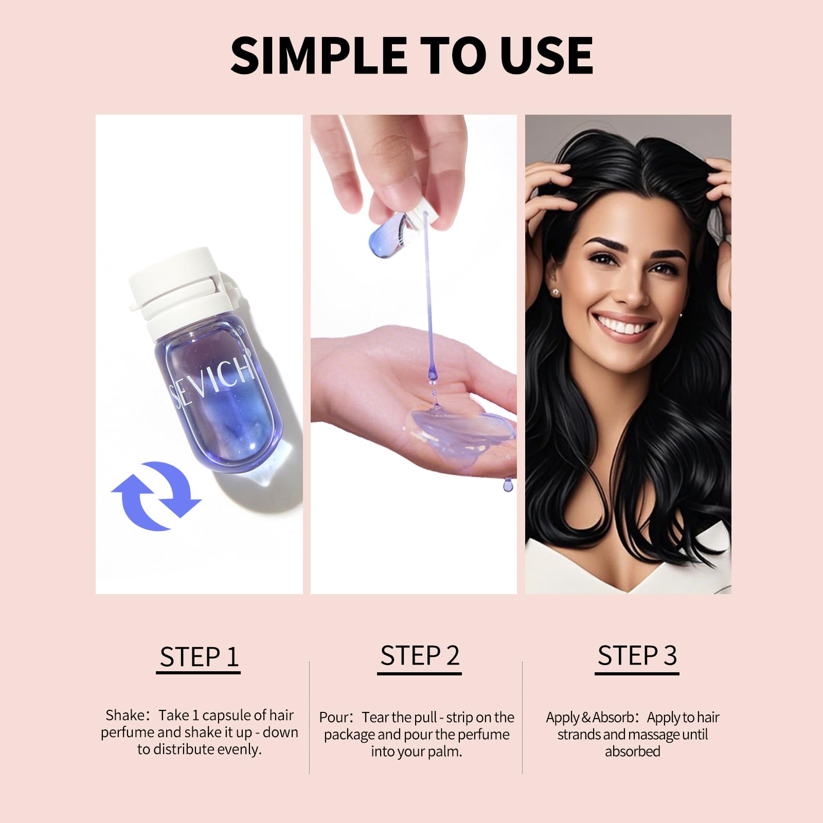 Lightweight, fast-absorbing formula suitable for all hair types.