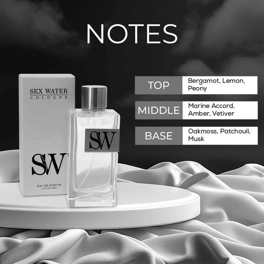 Sex Water musk and amber base deliver warm, lasting depth