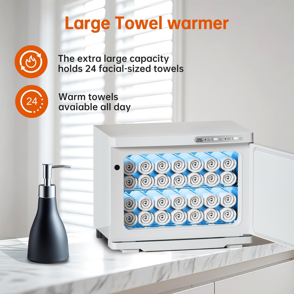 SFANSPA heats to 176°F for fast, even towel warming.