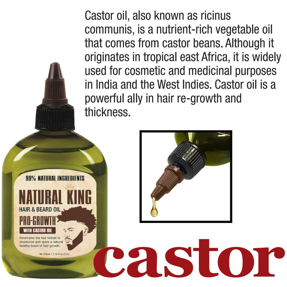 SFC Natural King Pro-growth Castor Oil hair root application nourishes strands efficiently