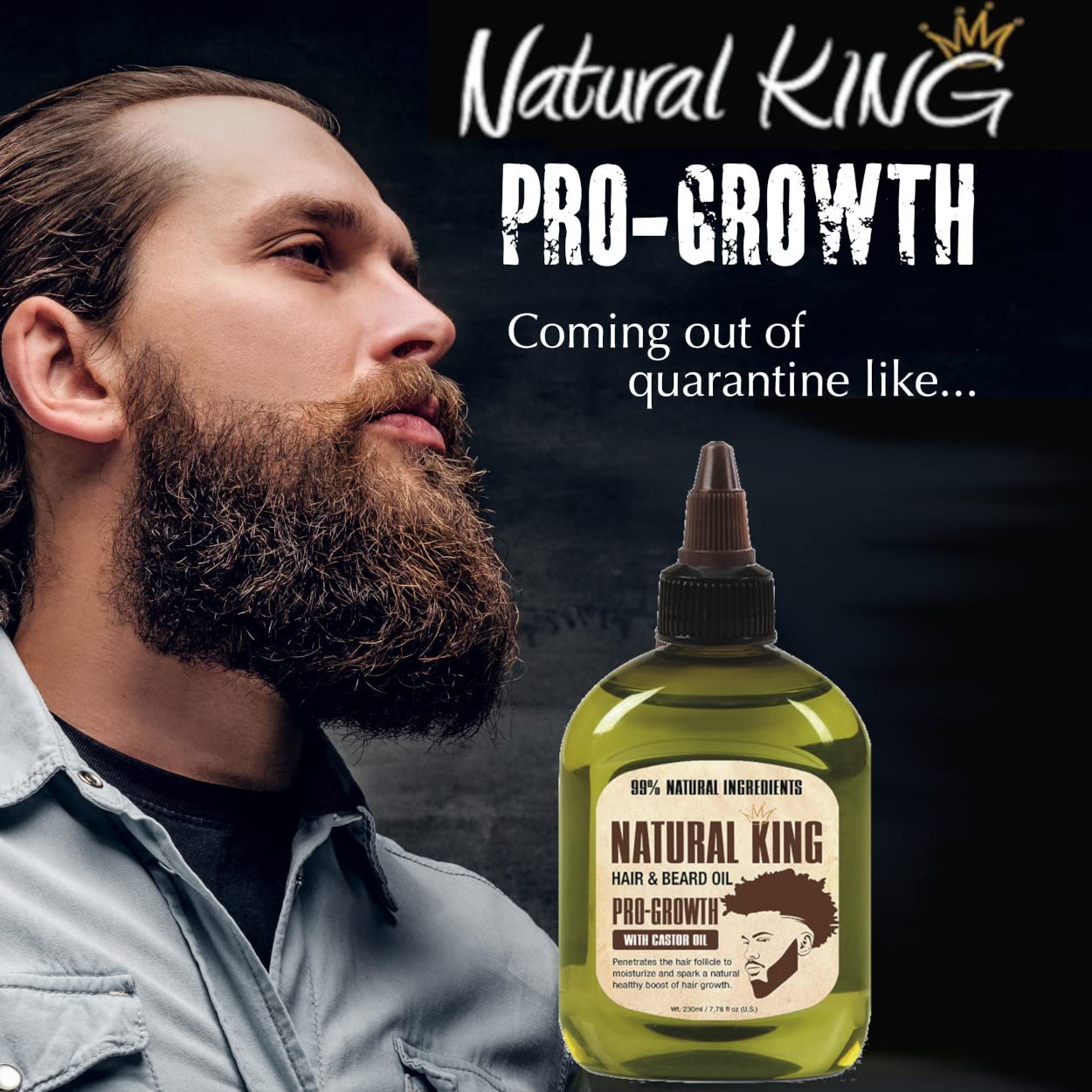 SFC Natural King Pro-growth Castor Oil USA-made label conveys natural origins