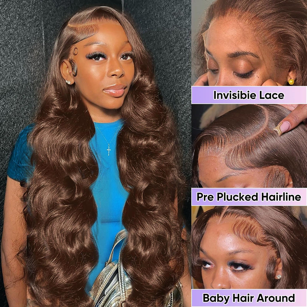 SFTNMEH HD body wave 13x6 lace front reveals realistic parting and volume
