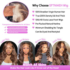 SFTNMEH transparent Swiss lace offers breathable comfort and easy styling