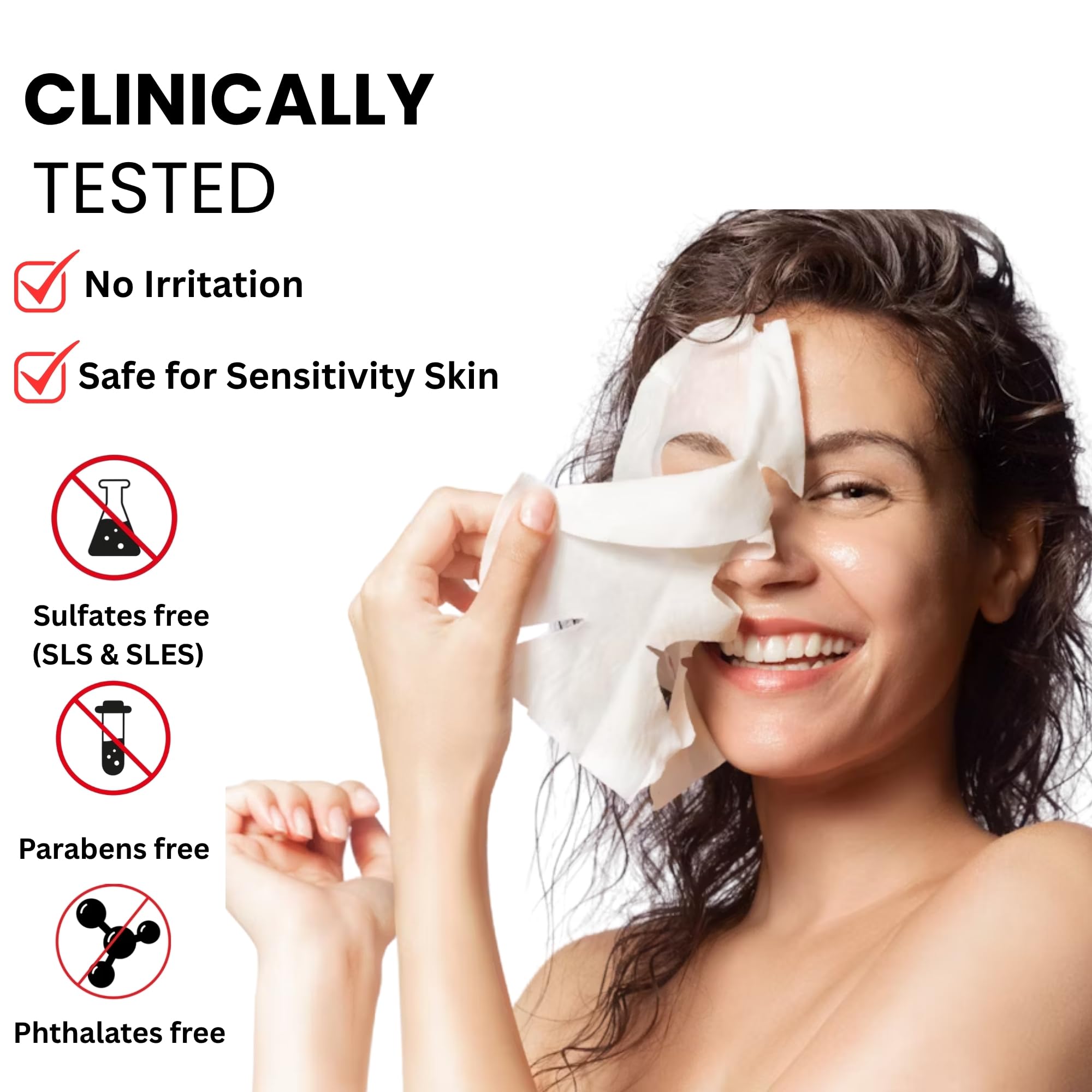 SG Inc Bio-Collagen Real Deep Mask on face showing pore tightening potential