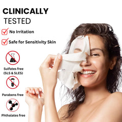 SG Inc Bio-Collagen Real Deep Mask on face showing pore tightening potential