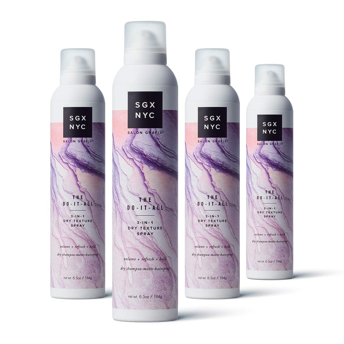 SGX NYC Do-It-All Texture Spray bottle front view for easy volume.